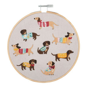 Dogs Embroidery Kit, with hoop, Trimits TCK062