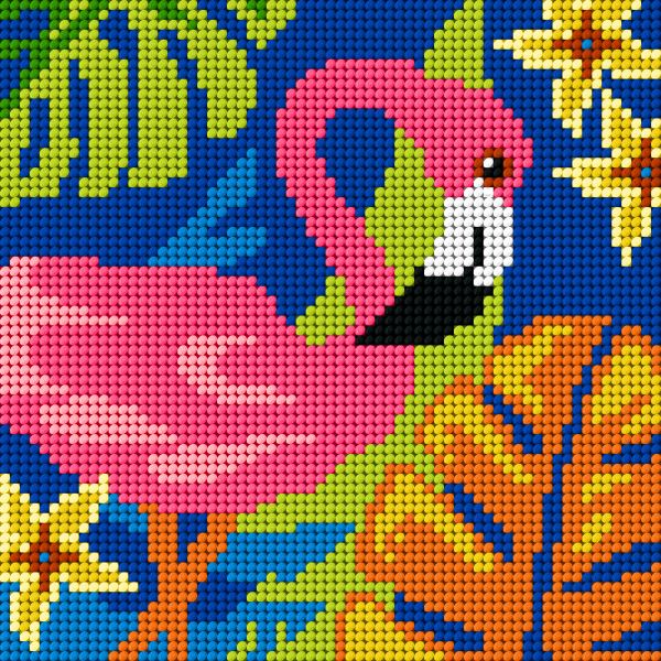 Orchidea Verriegelungshakensatz Für Teppich – Design Flamingo, 50 X 74,5 Cm | Rutschfeste Teppichunterlage