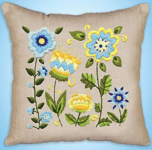 Floral Fantasy Cushion Embroidery Kit, Design Works 3490