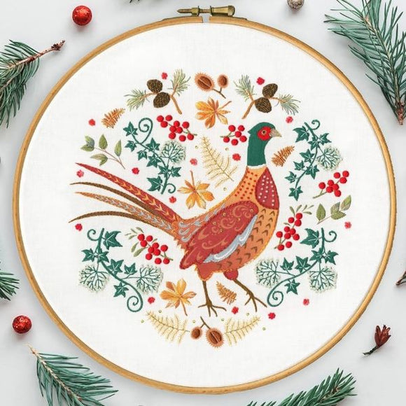 Folk Pheasant Embroidery Kit, Bothy Threads