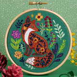 Folk Fox Embroidery Kit with Hoop, Hawthorn Handmade