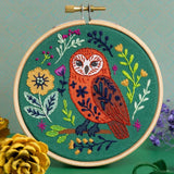 Folk Owl Embroidery Kit with Hoop, Hawthorn Handmade