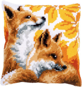 Foxes in Autumn CROSS Stitch Tapestry Kit, Vervaco pn-0198004