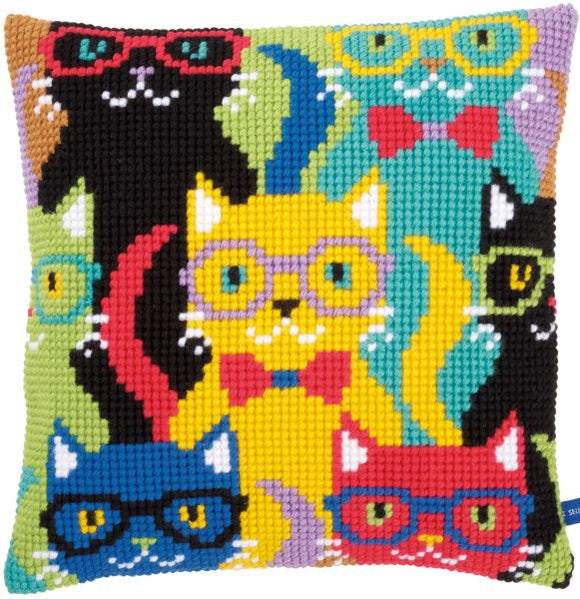 Funny Cats CROSS Stitch Tapestry Kit, Vervaco pn-0155266