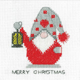 Lantern Gonk Christmas Card Cross Stitch Kit - Heritage Crafts