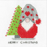 Christmas Tree Gonk Christmas Card Cross Stitch Kit - Heritage Crafts