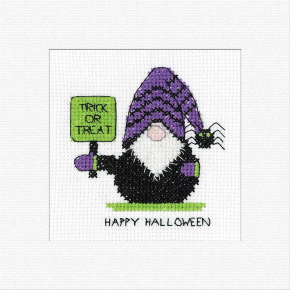 Trick or Treat, Gonk Halloween Card Cross Stitch Kits - Heritage Crafts