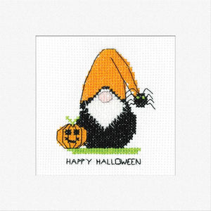 Pumpkin, Gonk Halloween Card Cross Stitch Kits - Heritage Crafts
