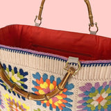 Glorafilia Tapestry Kit, Needlepoint Kit Granny Squares Bag