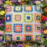 Glorafilia Tapestry Kit, Needlepoint Kit Granny Squares Cushion Front