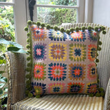 Glorafilia Tapestry Kit, Needlepoint Kit Granny Squares Cushion Front