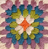 Glorafilia Tapestry Kit, Needlepoint Kit Granny Squares Cushion Front