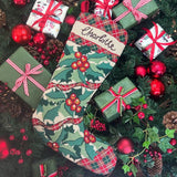 Holly and Tartan Christmas Stocking Tapestry Needlepoint Kit, Glorafilia