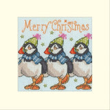 Huffin' Puffin Christmas Card Cross Stitch Kit, Bothy Threads