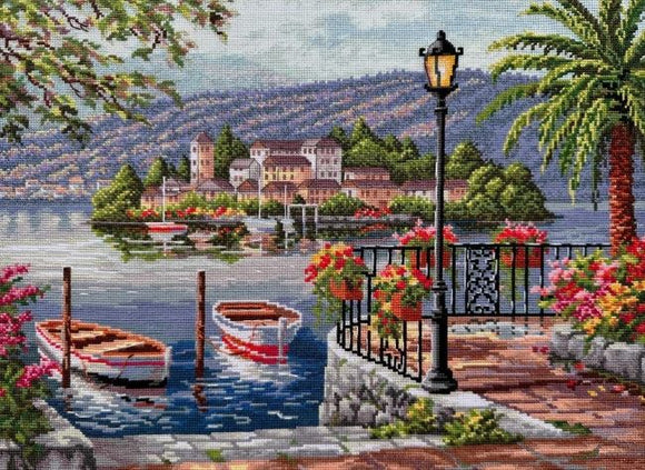 Lago del Porto Cross Stitch Kit, Merejka K-234