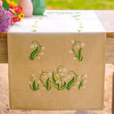 Lily of the Valley Tablecloth Embroidery Kit Runner, Vervaco PN-0222842