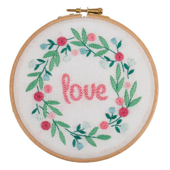 Love Embroidery Kit with hoop, Anchor AHP600