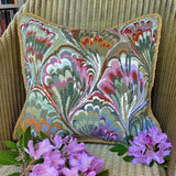 Glorafilia Tapestry Kit Needlepoint Kit Marbled Cushion, Green / Gold