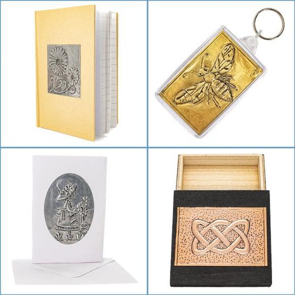 Metal Embossing Craft Kit,  Set of 4 Projects - Mixed Metals