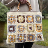 Misty Granny Squares Tapestry Needlepoint Bag, Glorafilia Needlepoint Kit