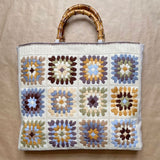 Misty Granny Squares Tapestry Needlepoint Bag, Glorafilia Needlepoint Kit
