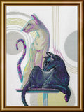 Mystical Cats Cross Stitch Kit, Aine A1011