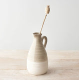 Natural Living Ceramic Glazed Jug, Bud Vase, Posy Vase - 14.5cm