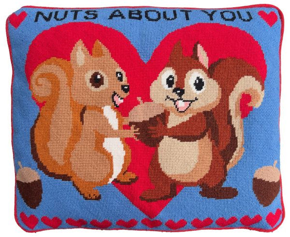 Nuts About You Tapestry Kit, Heirloom Needlecraft - Valentine Squirrels