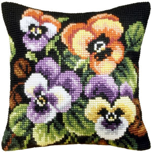 Pansies CROSS Stitch Tapestry Kit, Orchidea ORC9078