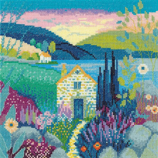 Dimensions Cottage Retreat Needlepoint Kit, Stitched In Thread
