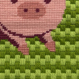 Pig Tapestry Kit, Needlepoint Starter, Sew Needlecraft