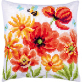 Poppies and Wild Flowers CROSS Stitch Tapestry Kit, Vervaco PN-0229215