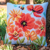 Poppies and Wild Flowers CROSS Stitch Tapestry Kit, Vervaco PN-0229215