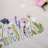 Purple Garden Splendour Tablecloth Embroidery Kit Runner, Vervaco PN-0216926