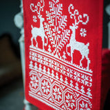 Reindeer Printed Cross Stitch Tablecloth Embroidery Kit Runner, Vervaco PN-0144752