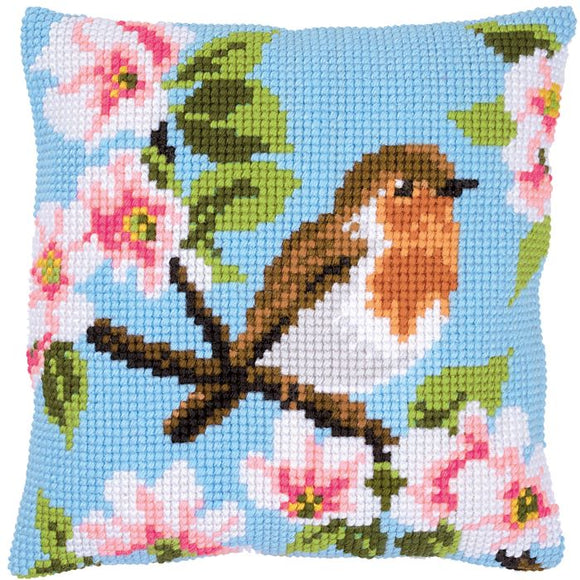 Robin and Blossom CROSS Stitch Tapestry Kit, Vervaco PN-0162393