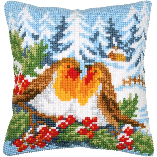 Robins in a Winter Landscape CROSS Stitch Tapestry Kit, Vervaco PN-0197900