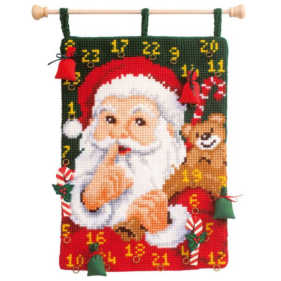 Santa Advent Wall Hanging CROSS Stitch Tapestry Kit, Vervaco PN-0145153