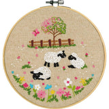 Sheep in the Meadow Embroidery Kit with Hoop, Vervaco pn-0237942
