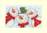 Snowman Selfie Christmas Card Cross Stitch Kit, Bothy Threads