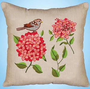 Song Bird Garden Cushion Embroidery Kit, Design Works 3491