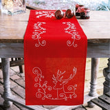 Stag and Robin Tablecloth Embroidery Kit Runner, Vervaco PN-0147915