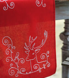 Stag and Robin Tablecloth Embroidery Kit Runner, Vervaco PN-0147915