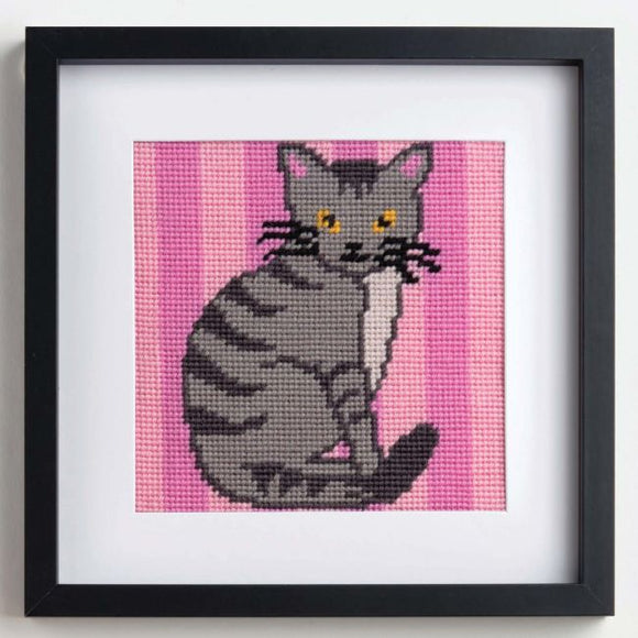 Tabby Cat Tapestry Kit, Needlepoint Starter, Anchor 20010