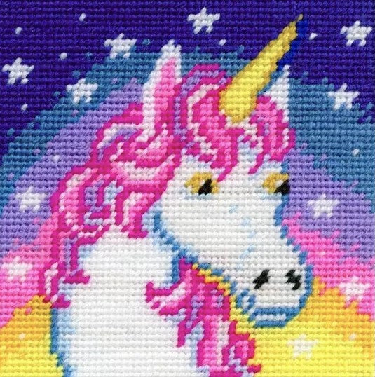 Unicorn Tapestry Kit, Needlepoint Starter, Design Works 2632
