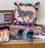 Vibrant Zebra Tapestry Kit, Appletons Needlepoint (12 holes per inch)