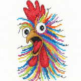What's Up Cock Cross Stitch Kit, Heritage Crafts - Michaela Learner