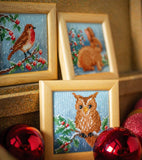 Winter Animals Cross Stitch Kits - SET of 3, Vervaco PN-0143363