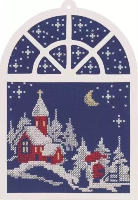 Winter Night Cross Stitch Kit, Permin P61-0632