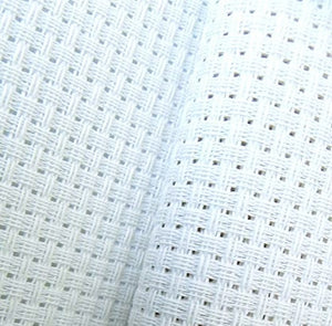 Aida 6 count Cotton Fabric, Zweigart 6ct Aida Binca - XL Fat Quarter, FQ3611 White